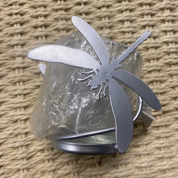 Yankee Candle Silver Dragonfly Candle Holder 4” - Picture 2 of 3